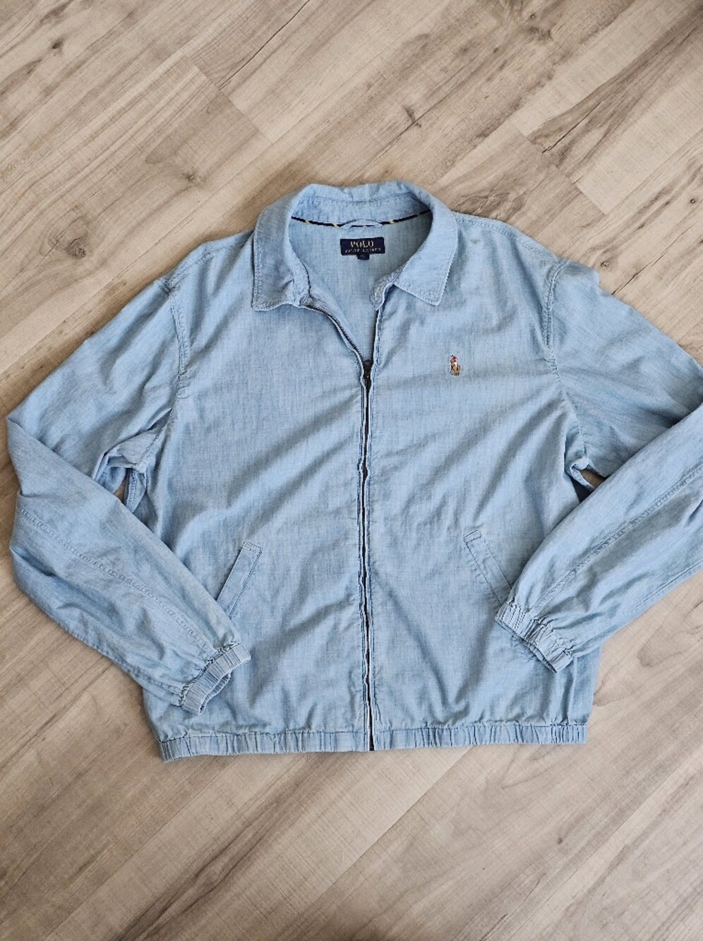 Polo by Ralph Lauren Light Blue Chambray Zip Jacket